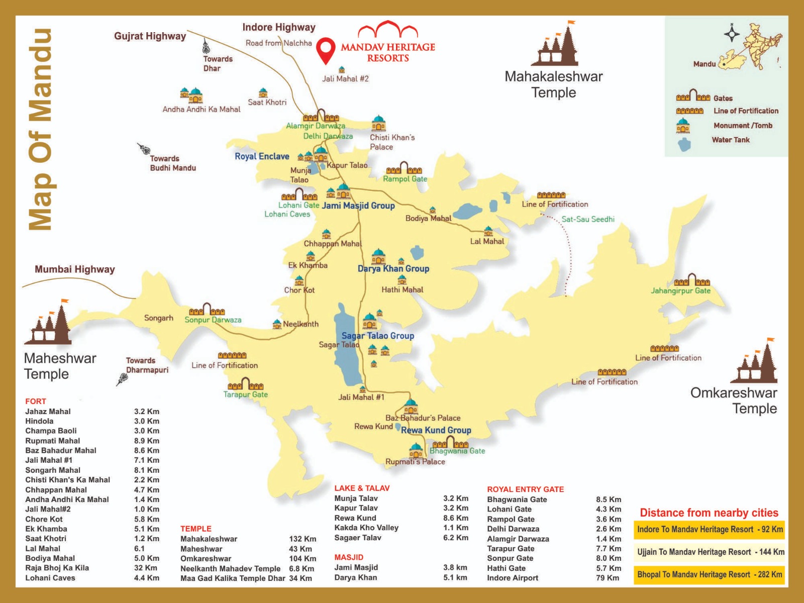 Map of Mandu